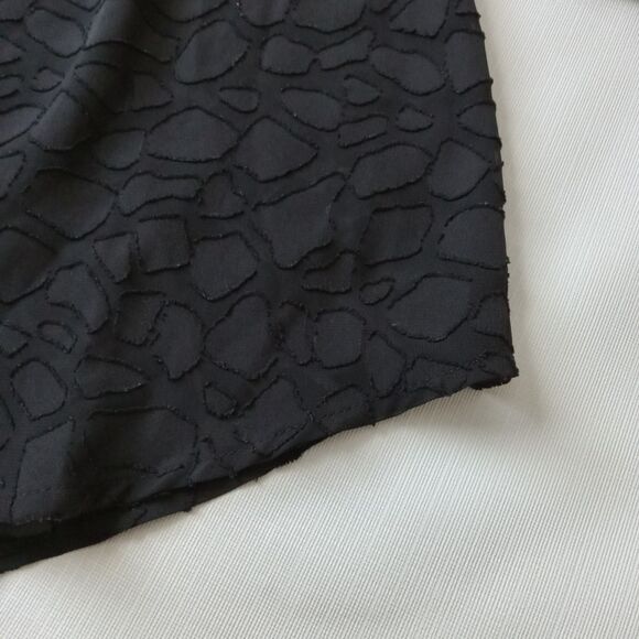 Ann Taylor Black Sheer Animal Print Lightweight Button Up Blouse Women's Size 8 - Picture 11 of 14